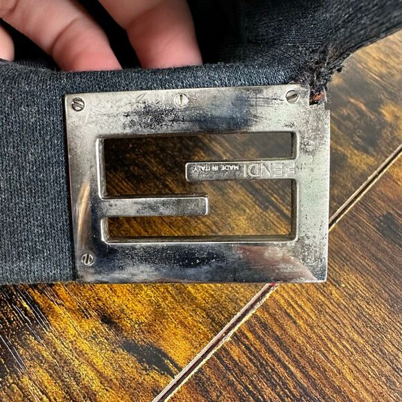 FENDI FF Vintage‎ Jersey Tote Bag Gray - Picture 9 of 16